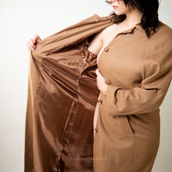 Vintage Pendleton Camel Wool Trench Coat - Picture 4 of 8